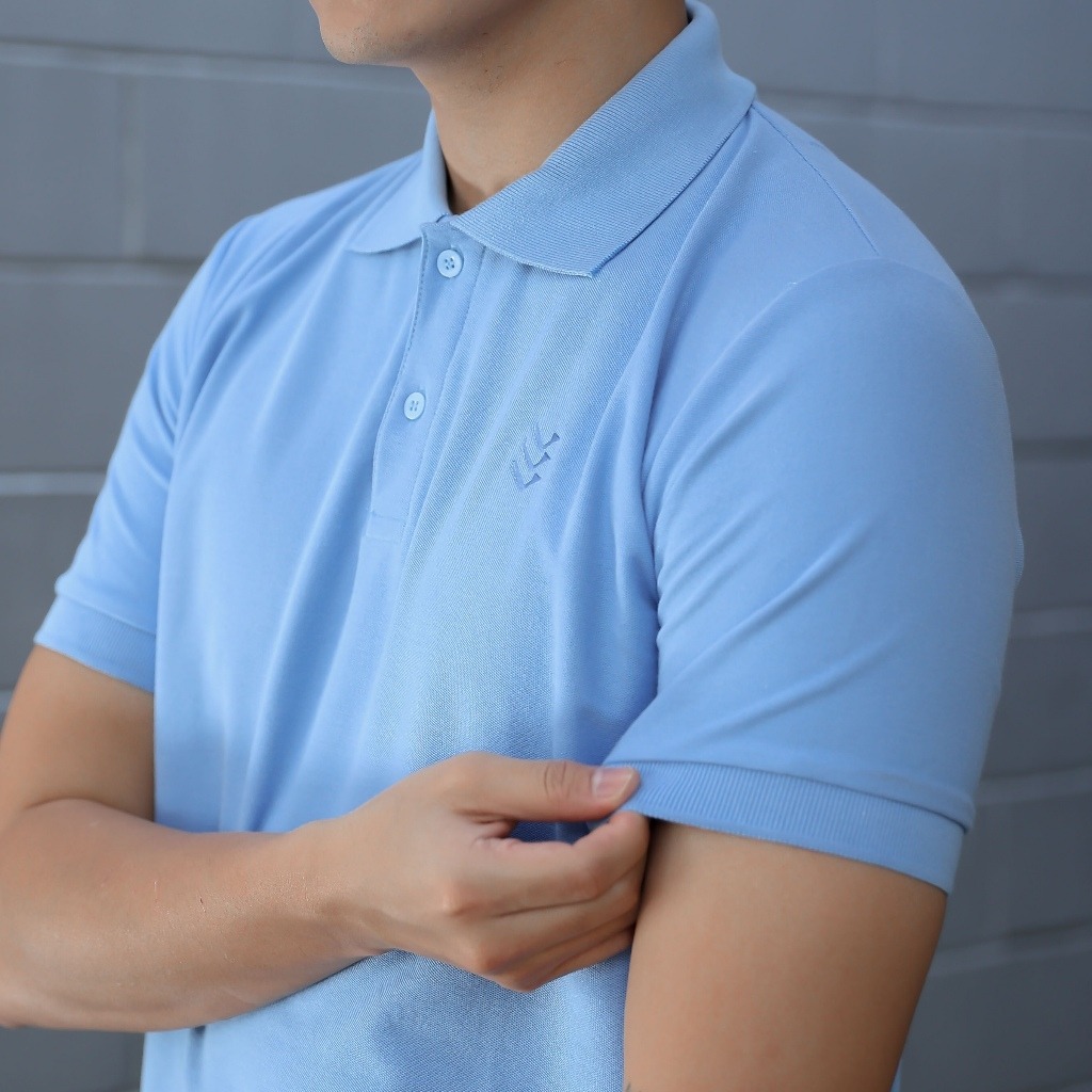 Delibra Kaos Polo Basic Blue Sky