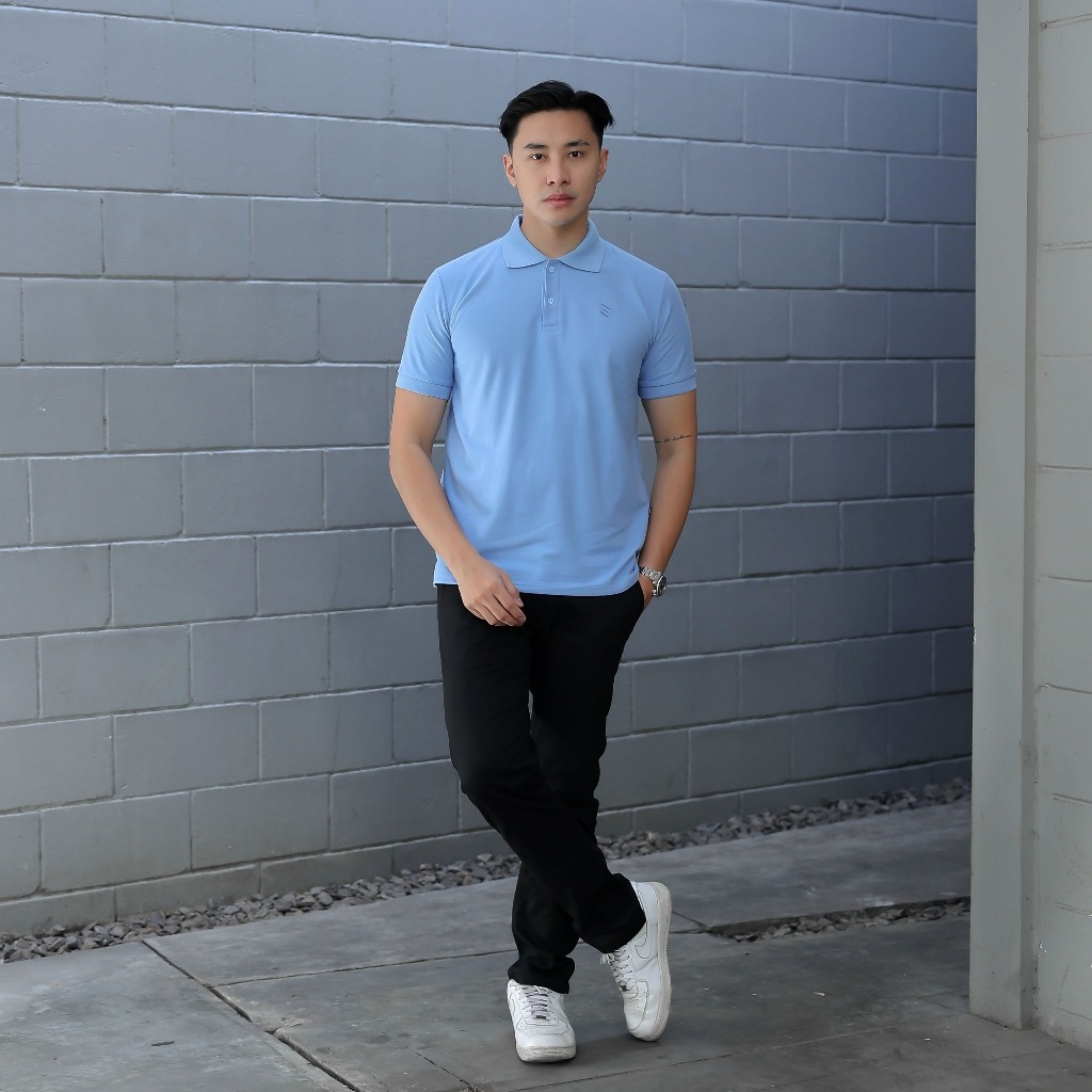 Delibra Kaos Polo Basic Blue Sky