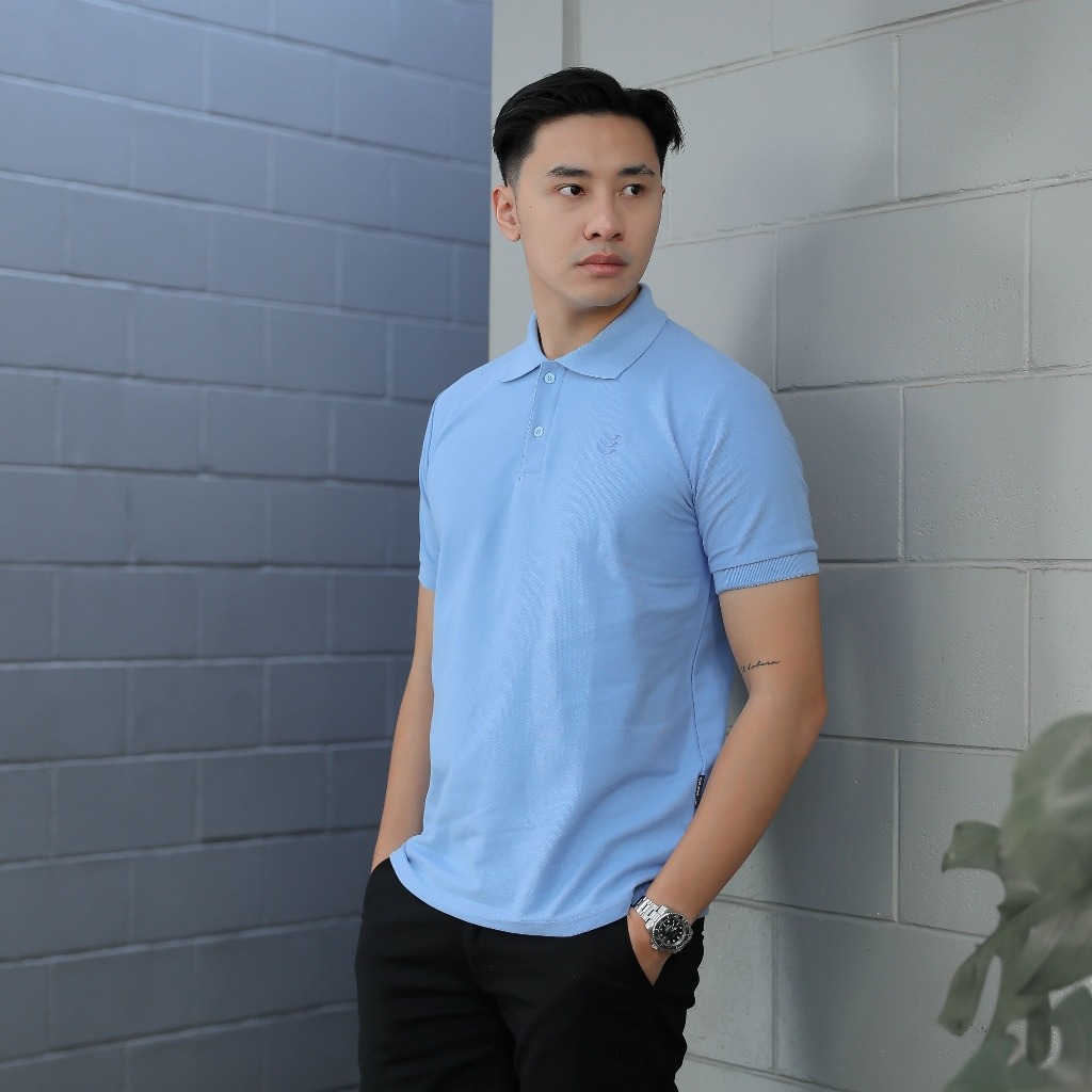 Delibra Kaos Polo Basic Blue Sky