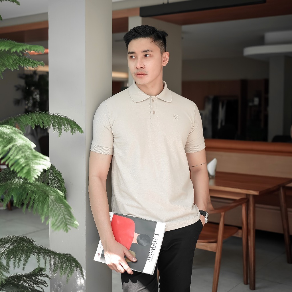 Delibra Kaos Kerah Polo Basic Cream