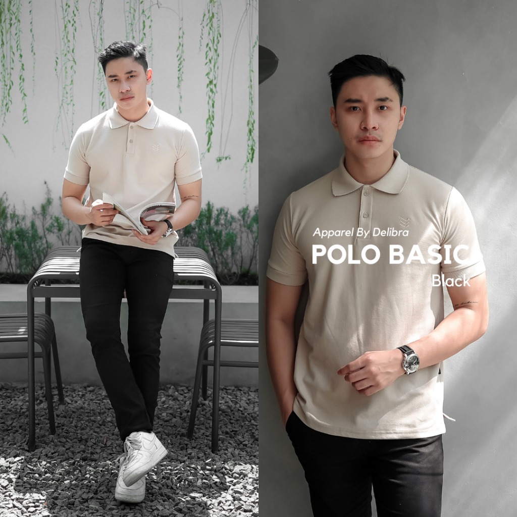 Delibra Kaos Kerah Polo Basic Cream