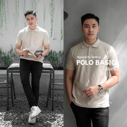 Image of Delibra Kaos Kerah Polo Basic Cream