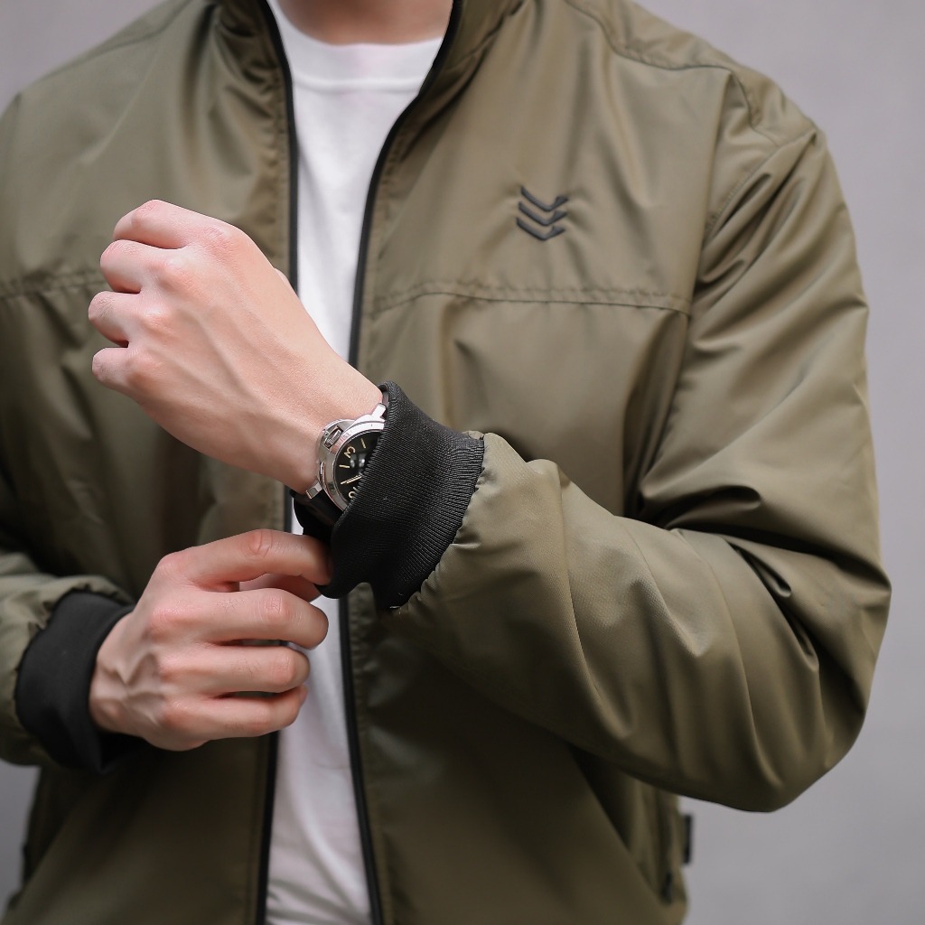 Delibra Jaket Parasut Windbreaker Motor Pria Mayer Waterproof