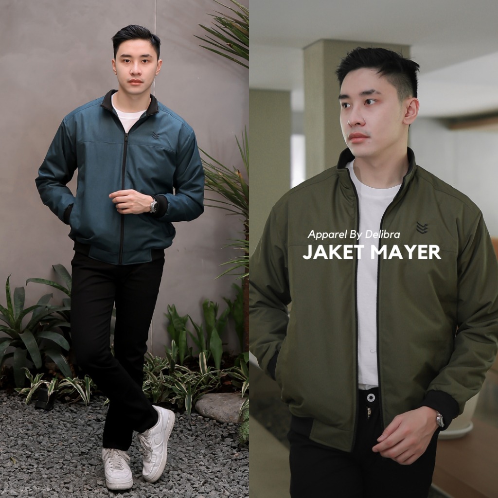 Delibra Jaket Parasut Windbreaker Motor Pria Mayer Waterproof