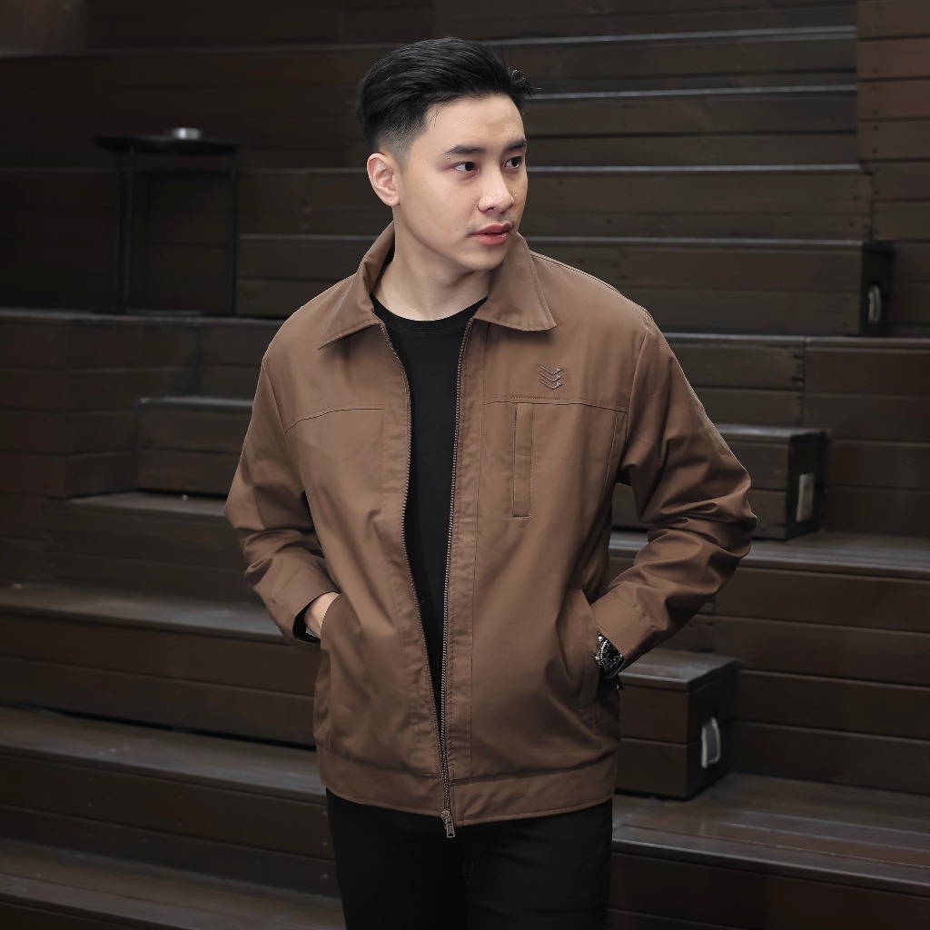 Delibra Jaket Canvas Pria Nevile Coffe