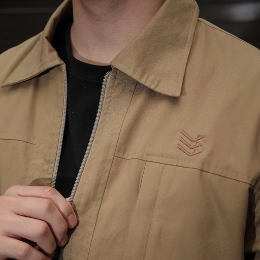 Delibra Jaket Canvas Pria Nevile Cream