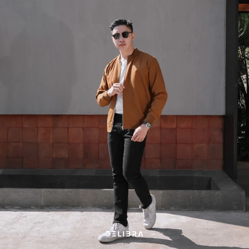 Jaket Bomber Canvas Gold