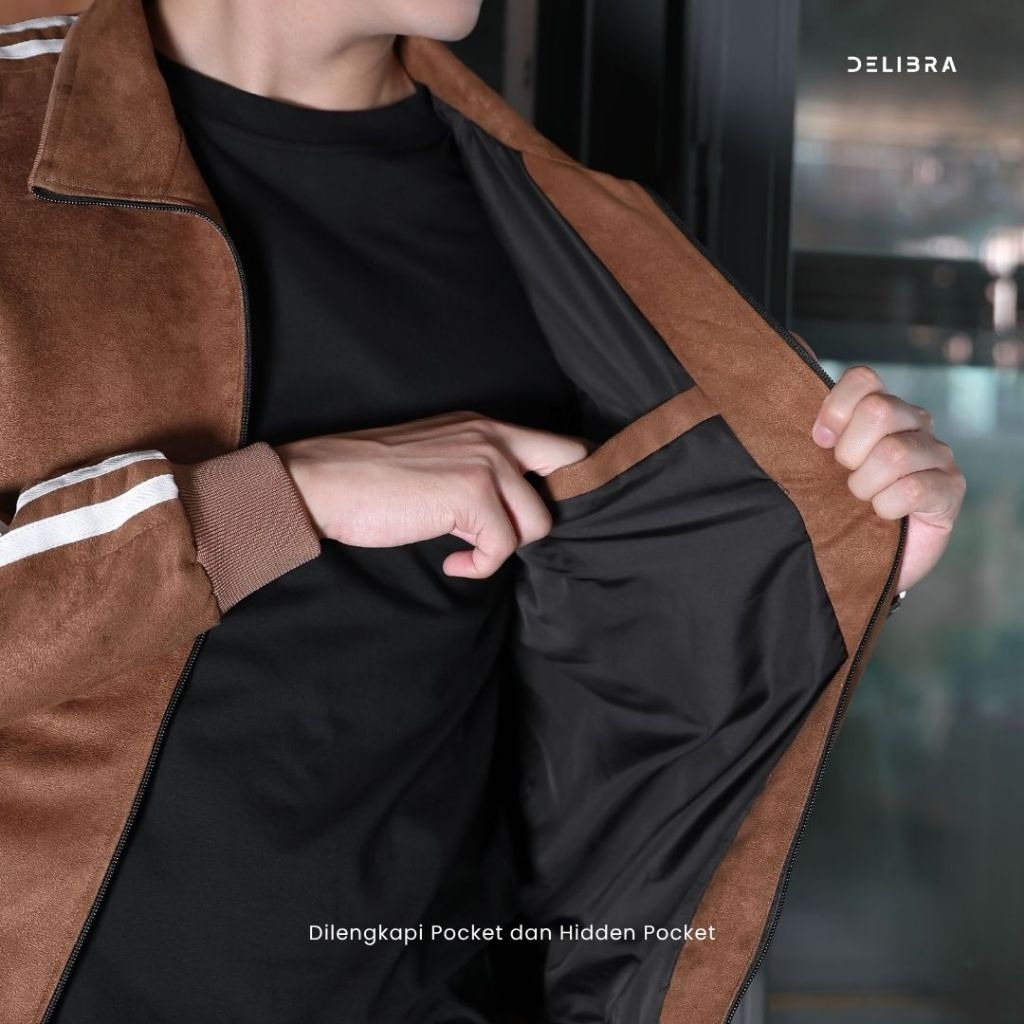 Delibra Jaket Suede Pria Wanita Marco