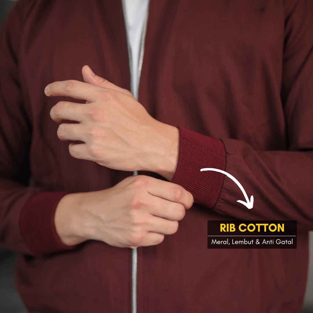 Jaket Bomber Canvas Pria
