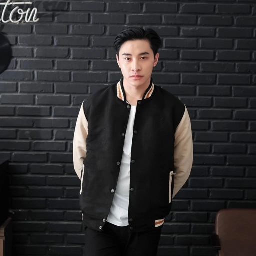 Image of Delibra Jaket Bomber Pria Severus Black