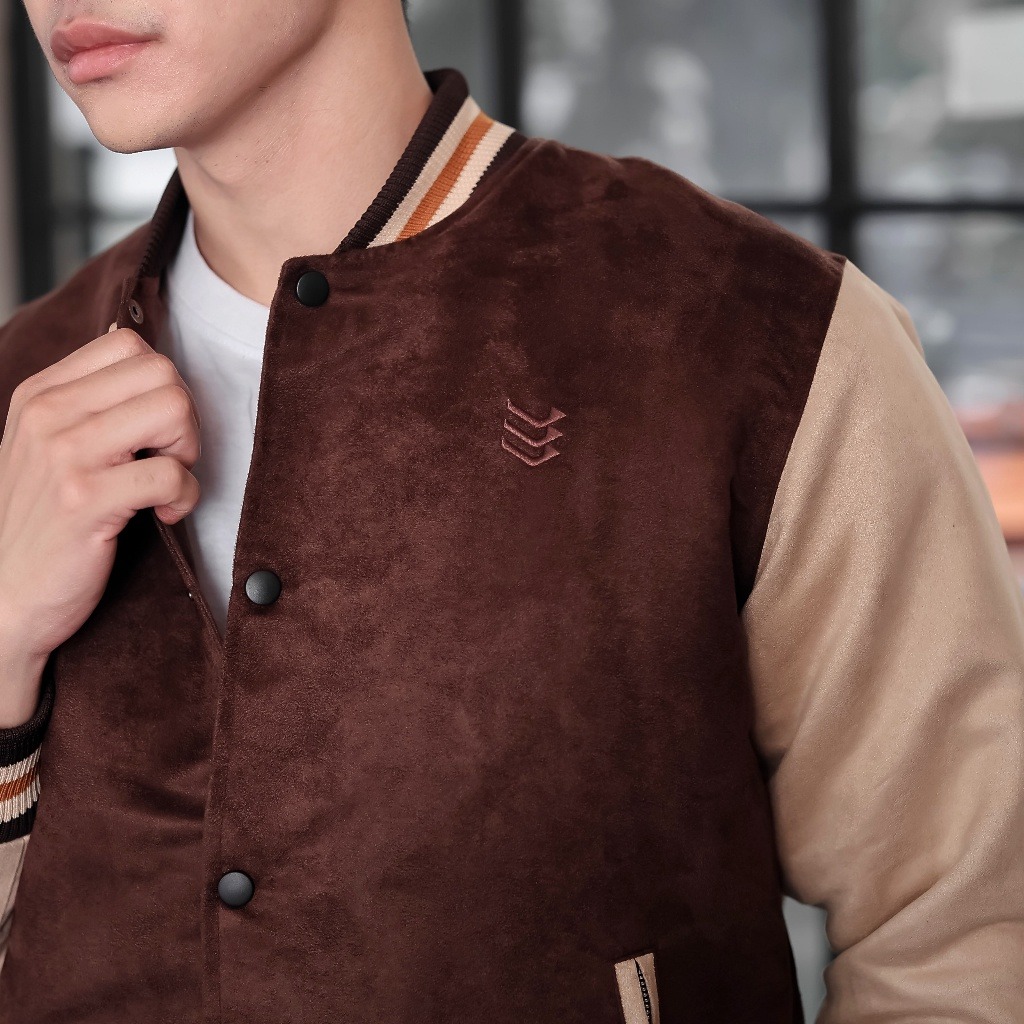 Delibra Jaket Bomber Pria Severus Brown