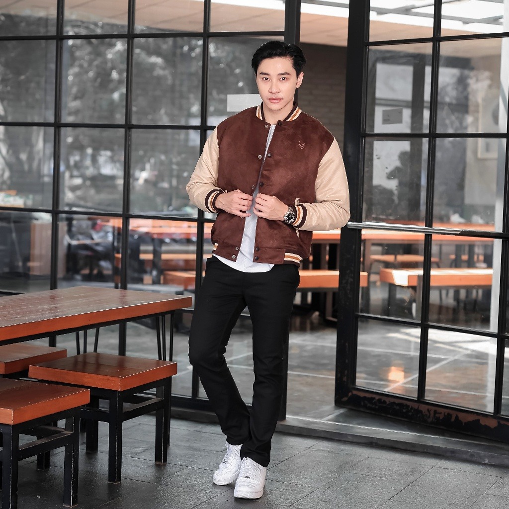 Delibra Jaket Bomber Pria Severus Brown