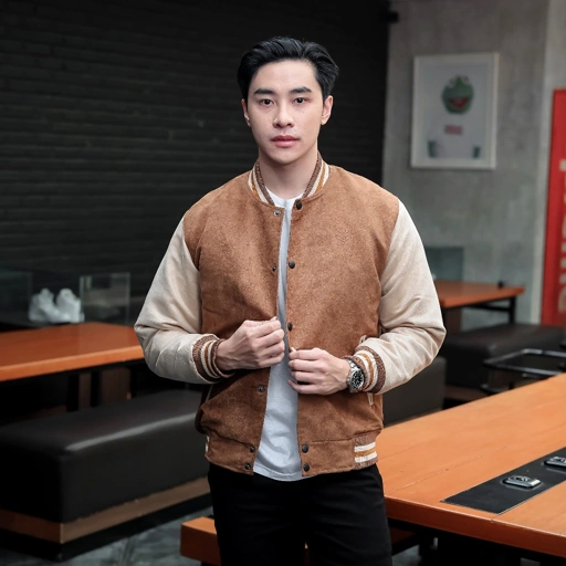 Image of Delibra Jaket Bomber Pria Severus Coffe