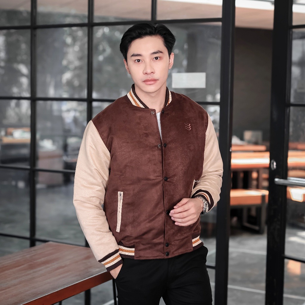 Delibra Jaket Bomber Pria Severus Brown