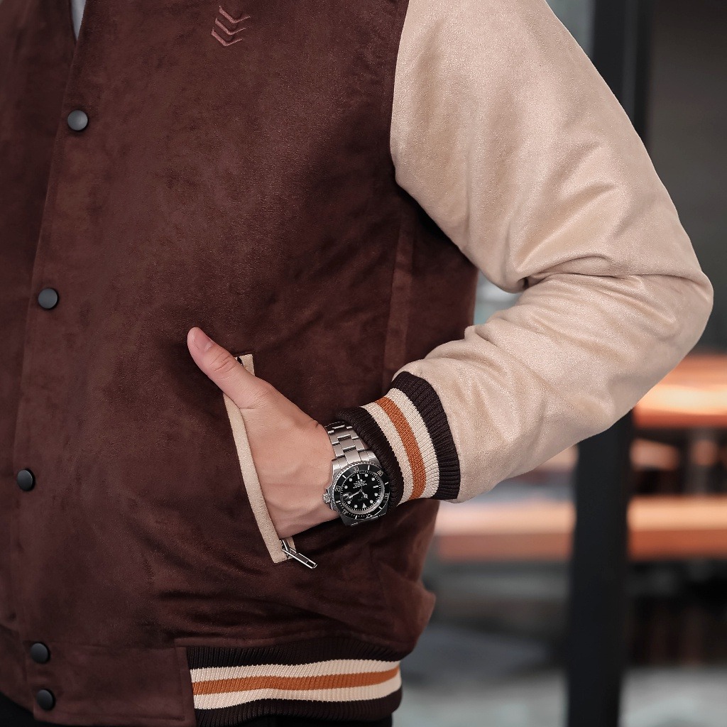 Delibra Jaket Bomber Pria Severus Brown