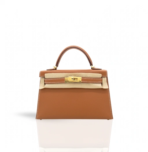 Image of MINI CALLIE 19 GOLD IN EPSOM LEATHER