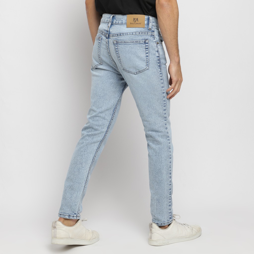 PAULMAY Celana Panjang Jeans Pria Slim Fit - Ice Blue
