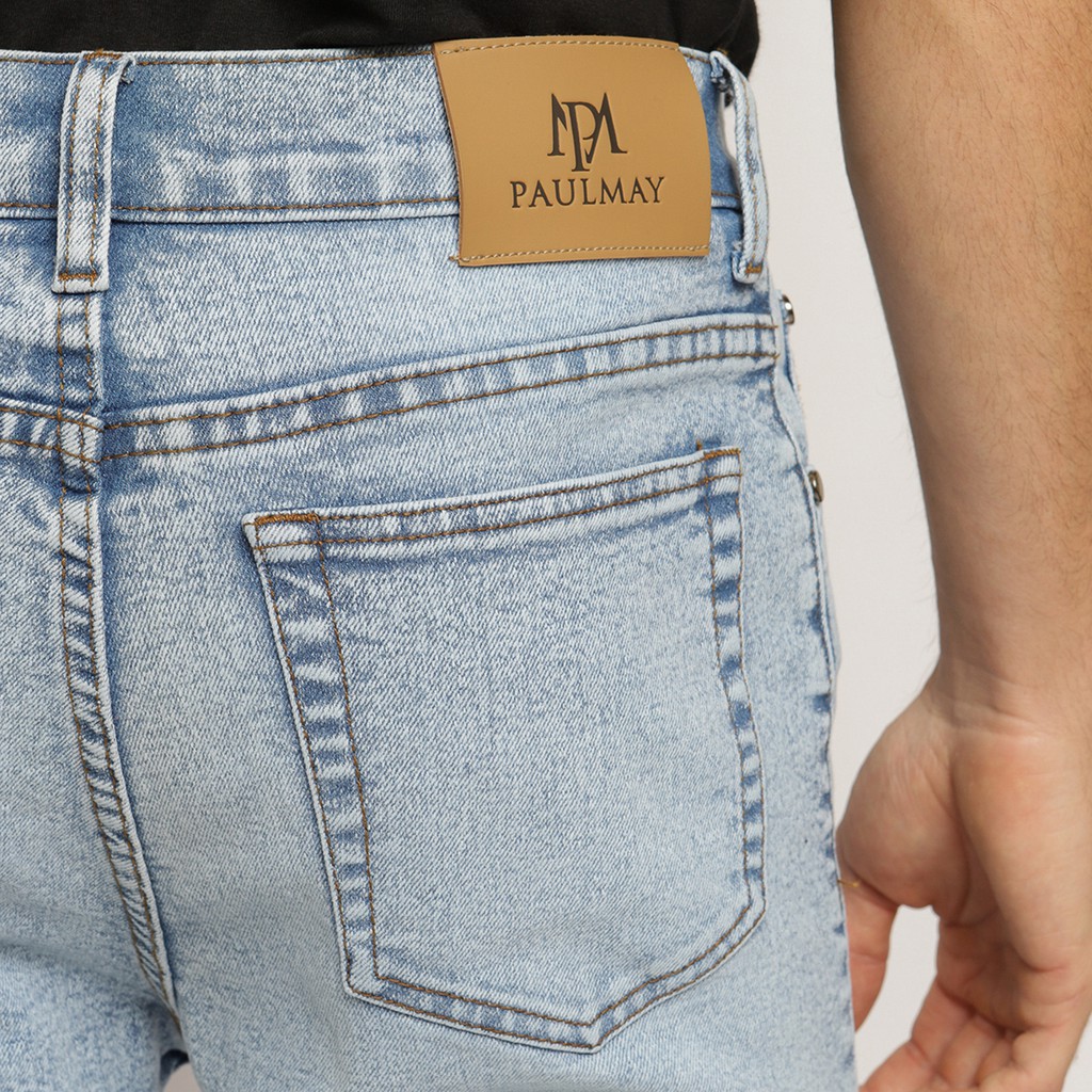 PAULMAY Celana Panjang Jeans Pria Slim Fit - Ice Blue