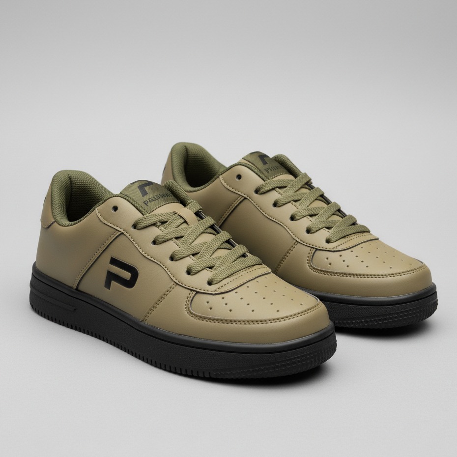 PAULMAY - Sepatu Sneakers Pria Wanita Denver - Army Black