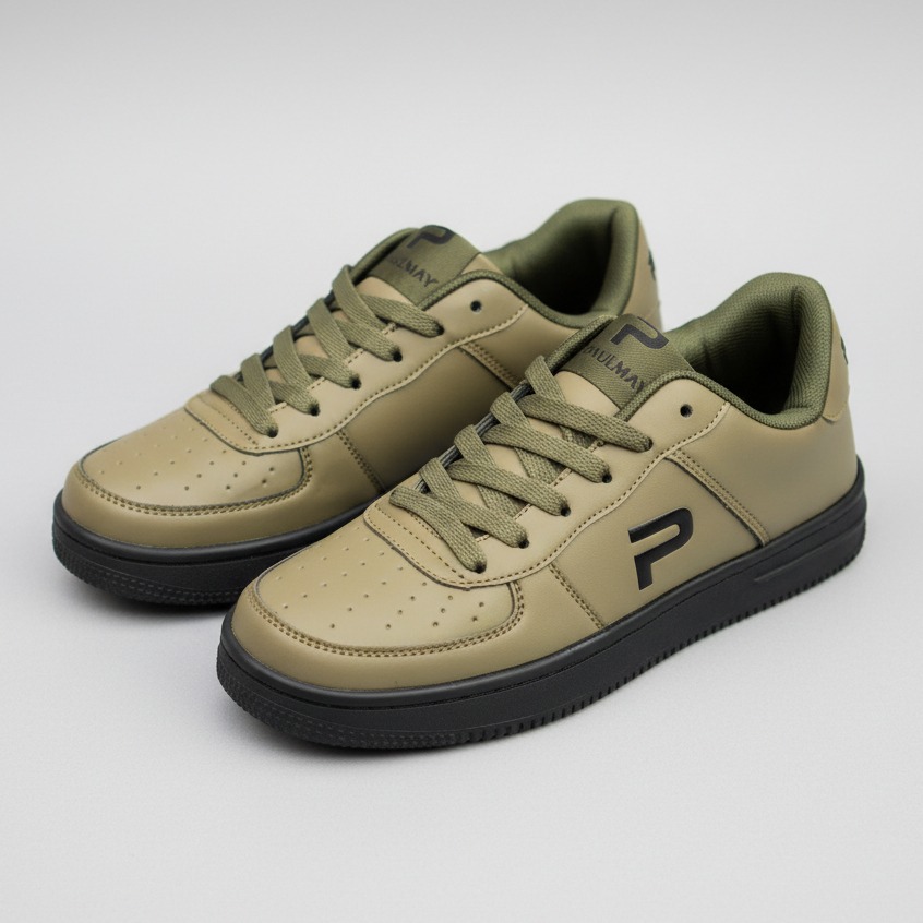 PAULMAY - Sepatu Sneakers Pria Wanita Denver - Army Black