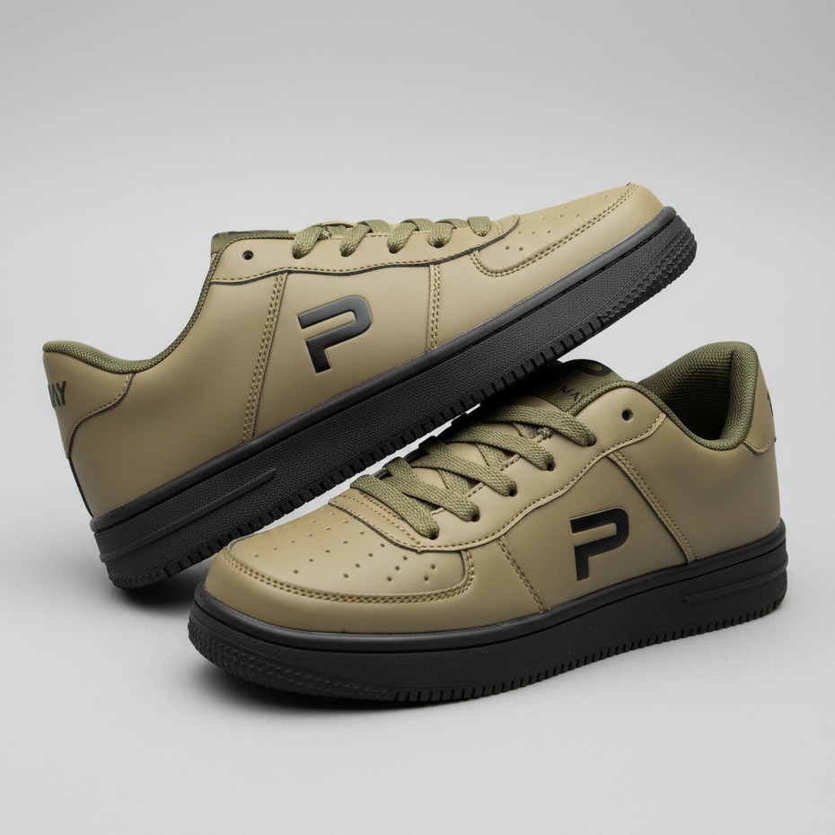 PAULMAY - Sepatu Sneakers Pria Wanita Denver - Army Black