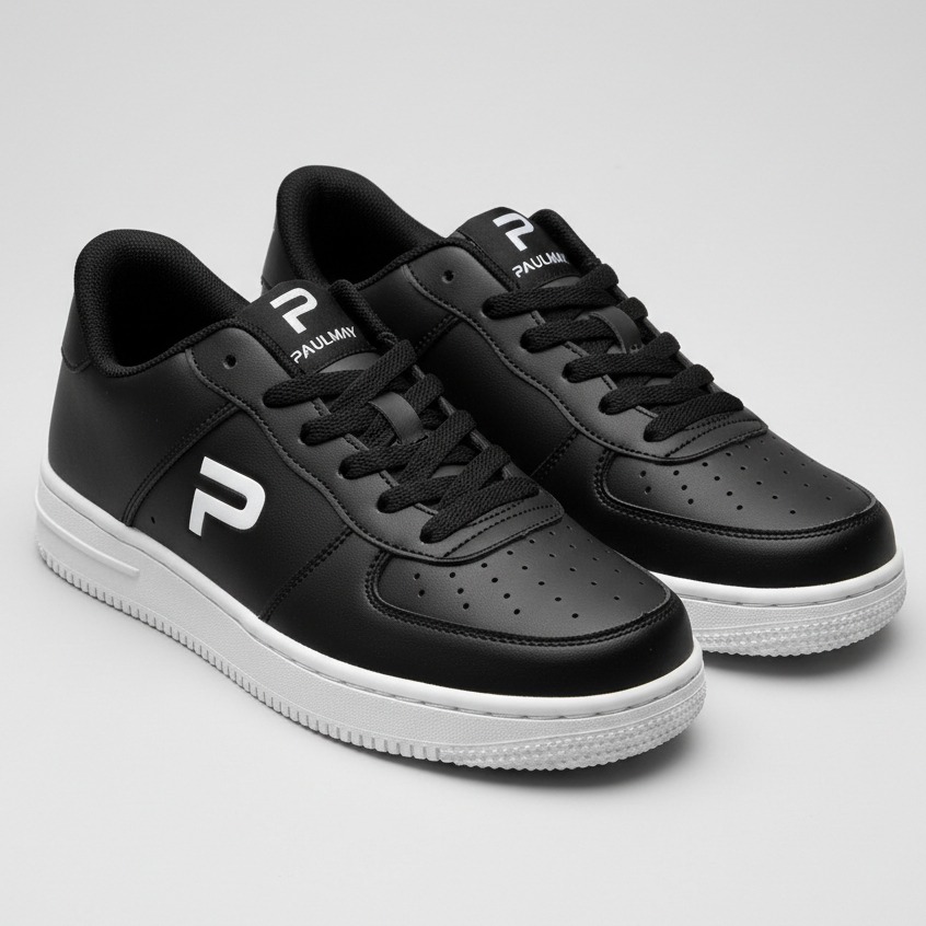 PAULMAY - Sepatu Sneakers Pria Wanita Denver - Black White