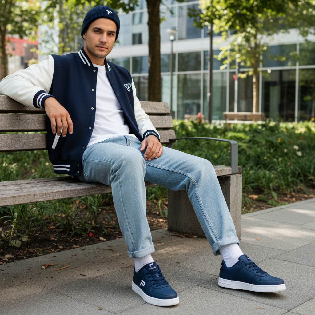 PAULMAY - Sepatu Sneakers Pria Wanita Denver - Blue White