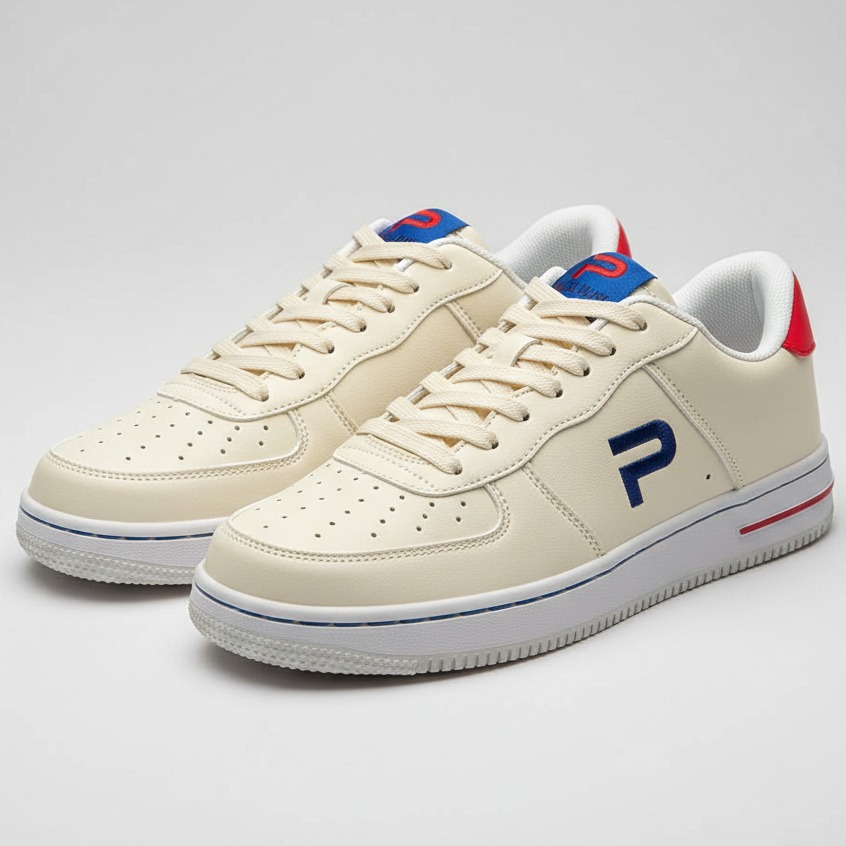 PAULMAY - Sepatu Sneakers Pria Wanita Denver - Cream Blue