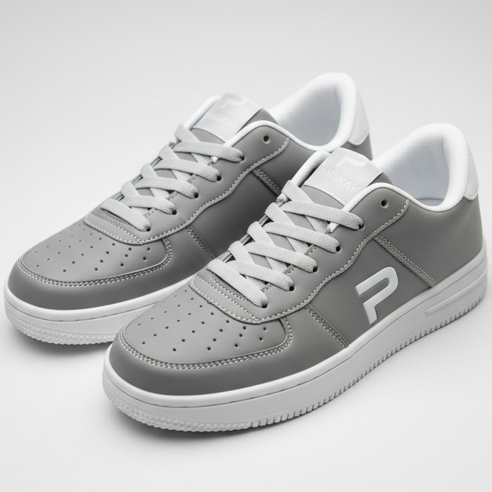 PAULMAY - Sepatu Sneakers Pria Wanita Denver - Grey White