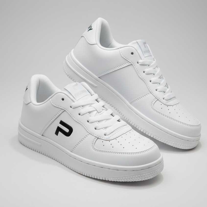 PAULMAY - Sepatu Sneakers Pria Wanita Denver - White Black