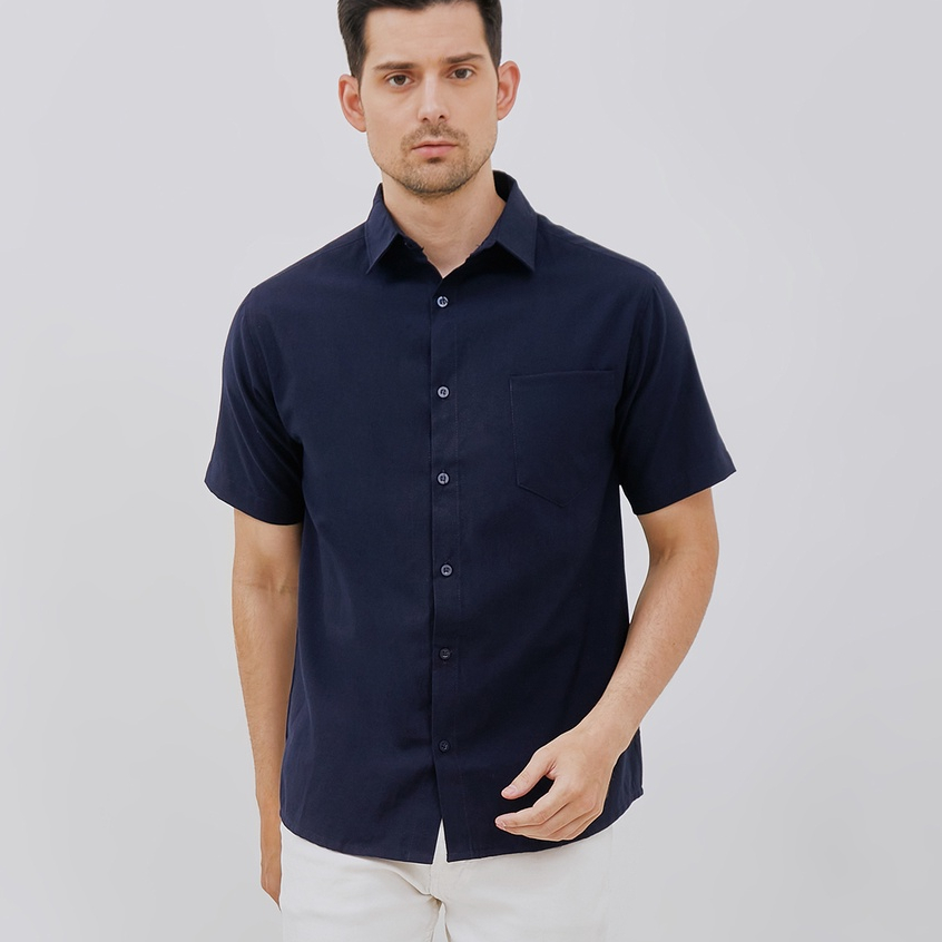 Paulmay Kemeja Lengan pendek Pria Reguler Fit Shirt