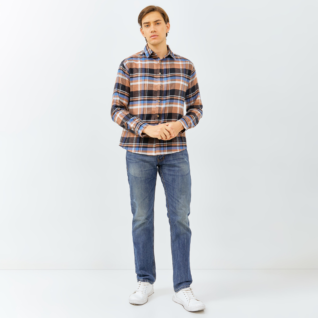 PAULMAY Kemeja Flanel Pria Lengan Panjang 6716