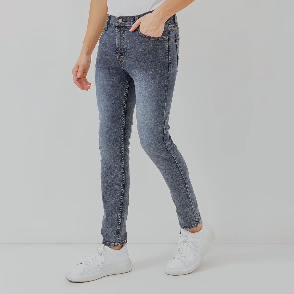 PAULMAY Celana Panjang Jeans Pria Slim Fit - Snow Black