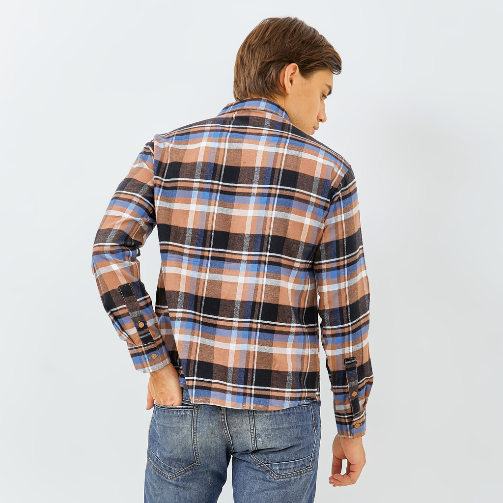 PAULMAY Kemeja Flanel Pria Lengan Panjang 6716
