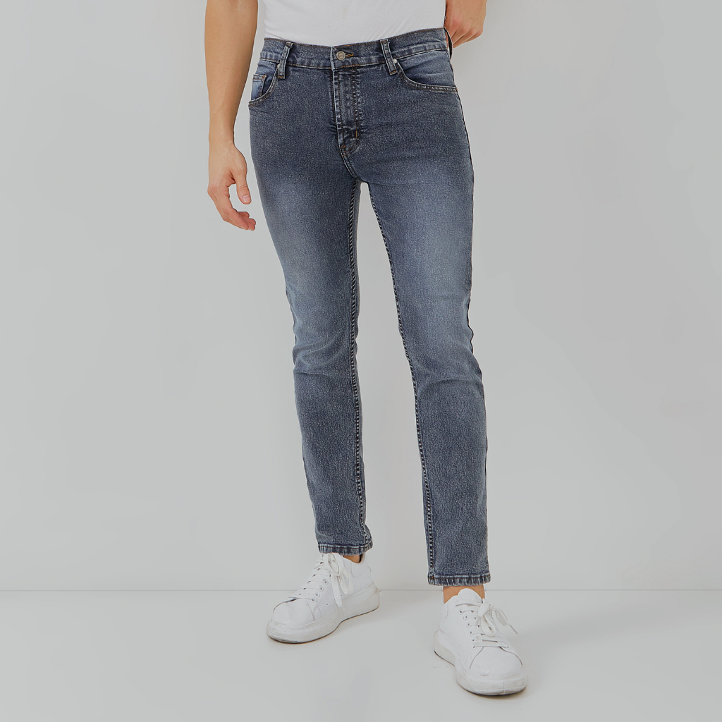 PAULMAY Celana Panjang Jeans Pria Slim Fit - Snow Black