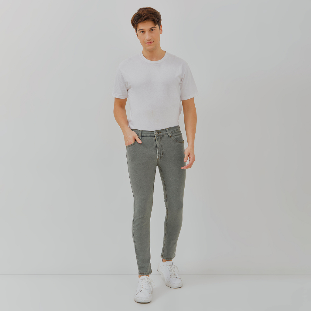 PAULMAY Celana Panjang Jeans Pria Slim Fit - Grey