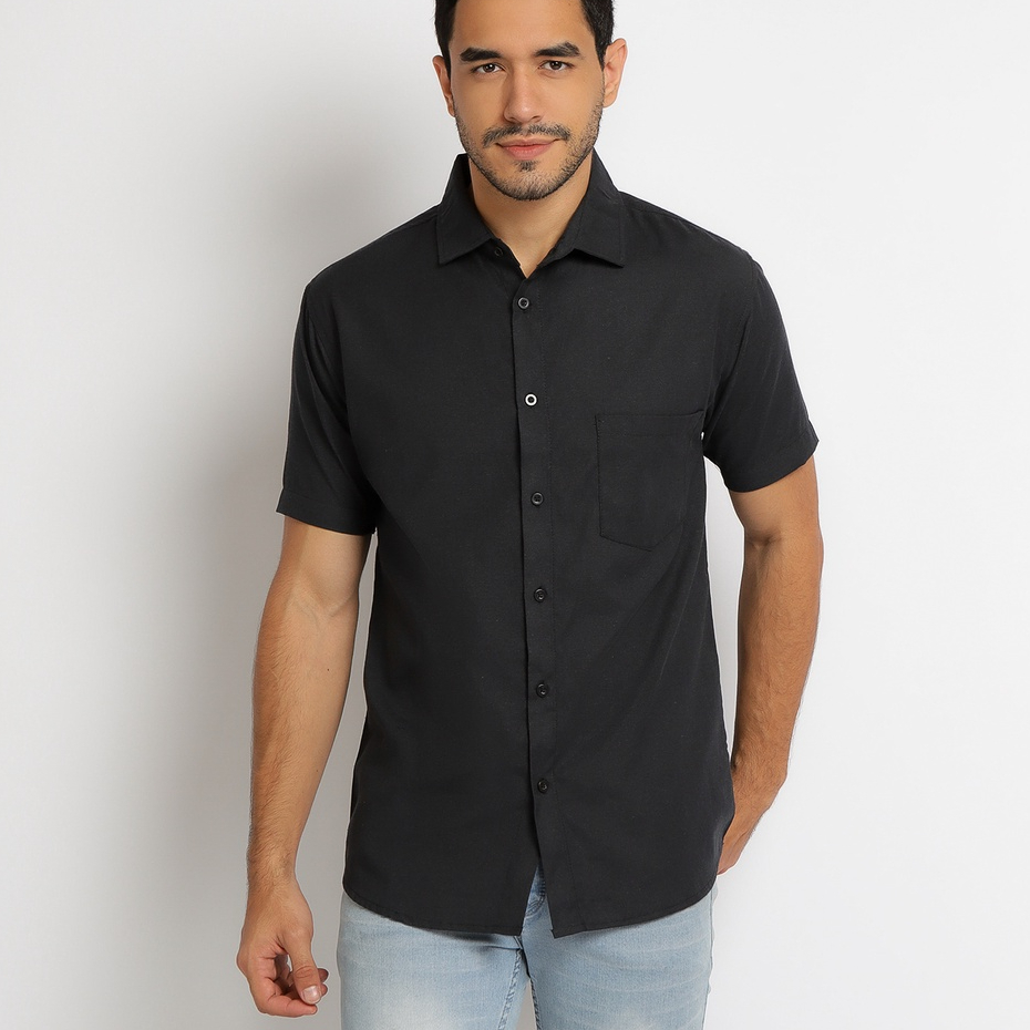 PAULMAY Kemeja Pria Lengan Pendek Reguler Fit