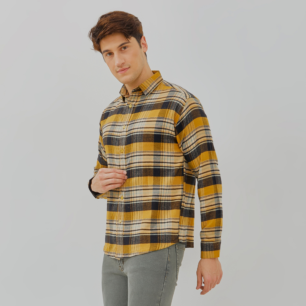 PAULMAY Kemeja Flanel Pria Lengan Panjang 6712
