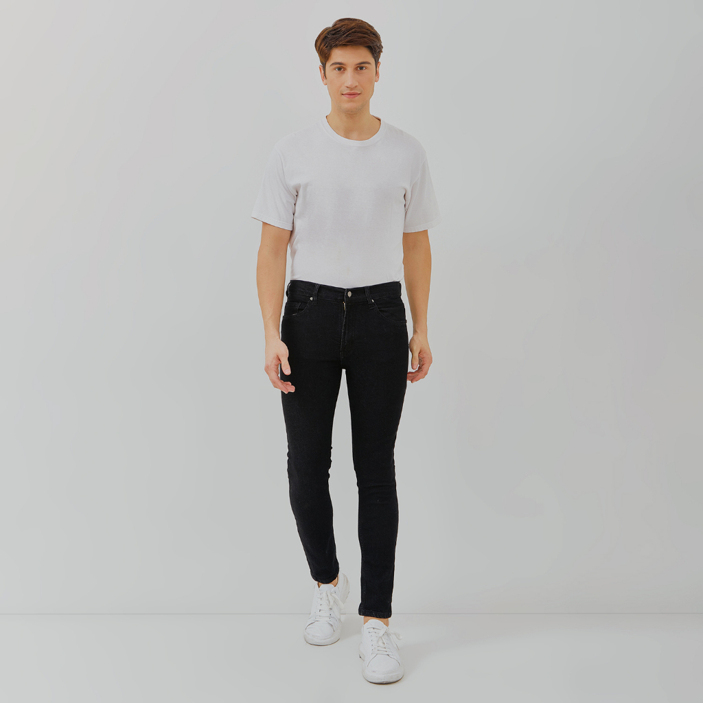 PAULMAY Celana Panjang Jeans Pria Slim Fit - Black
