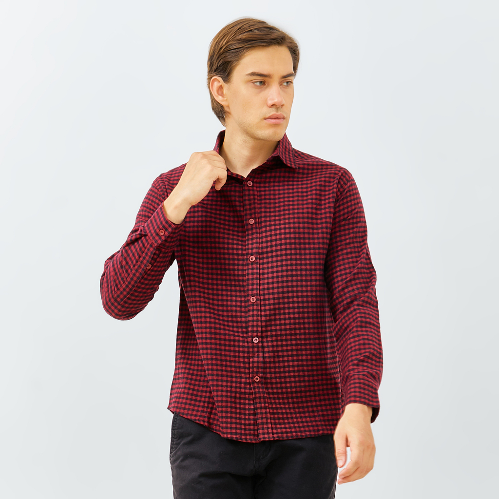 PAULMAY Kemeja Flanel Pria Lengan Panjang 6706