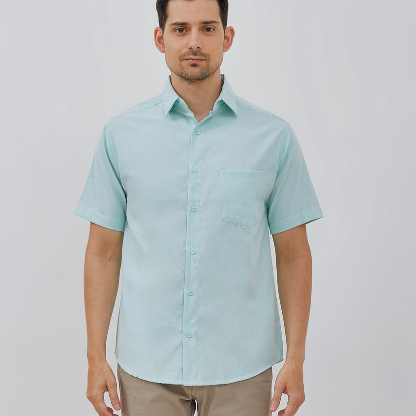 Paulmay Kemeja Lengan pendek Pria Reguler Fit Shirt