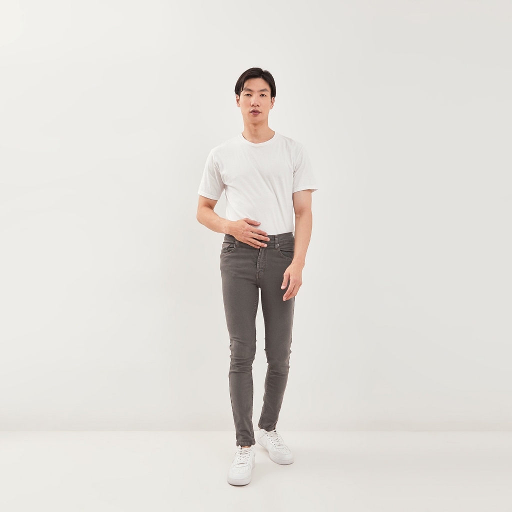 PAULMAY Celana Panjang Jeans Pria Slim Fit - Dark Grey