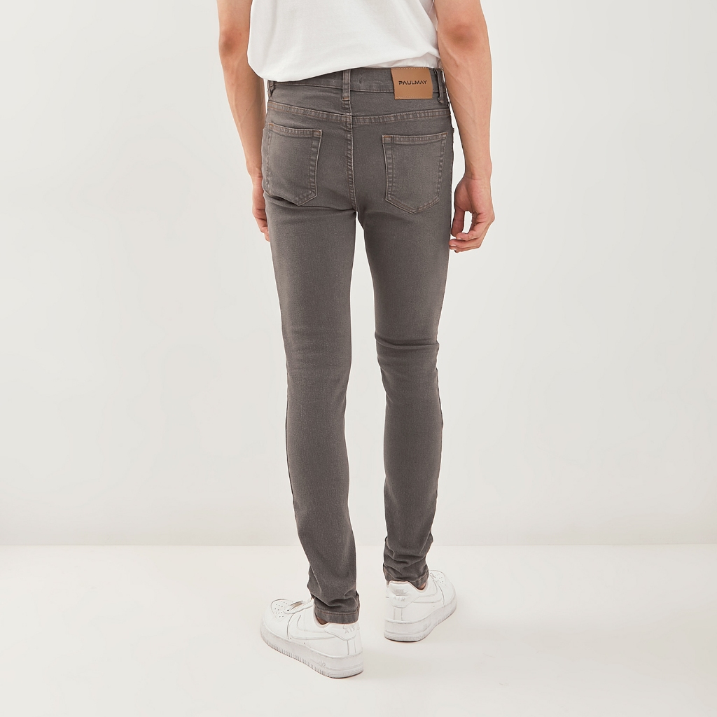 PAULMAY Celana Panjang Jeans Pria Slim Fit - Dark Grey