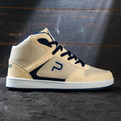 Image of PAULMAY - Sepatu Sneakers Pria Lisbon High Cream Grey
