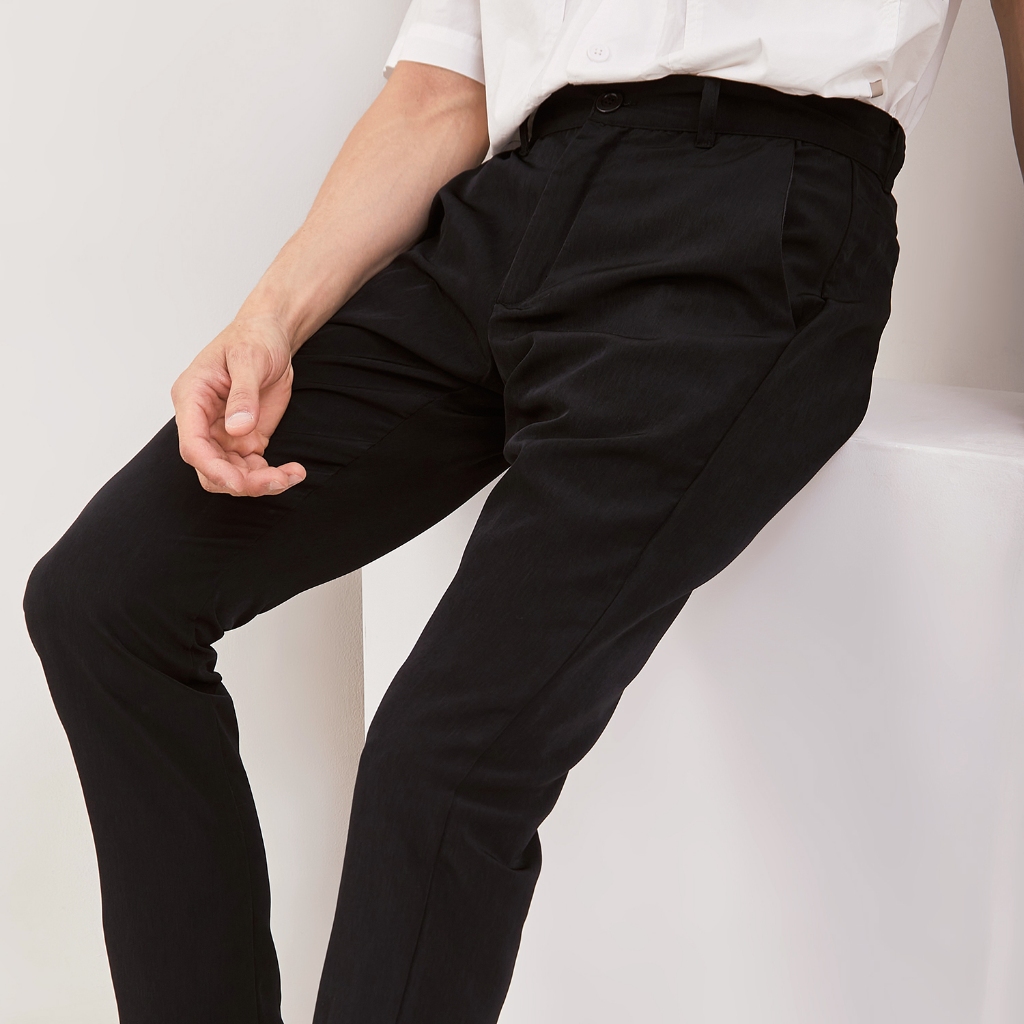 PAULMAY Celana Formal Pria Panjang Reguler Fit - Black