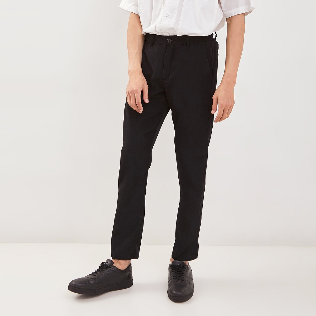 PAULMAY Celana Formal Pria Panjang Reguler Fit - Black