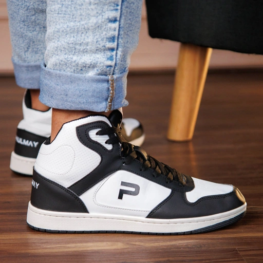 Image of PAULMAY - Sepatu Sneakers Pria Lisbon High - White Black