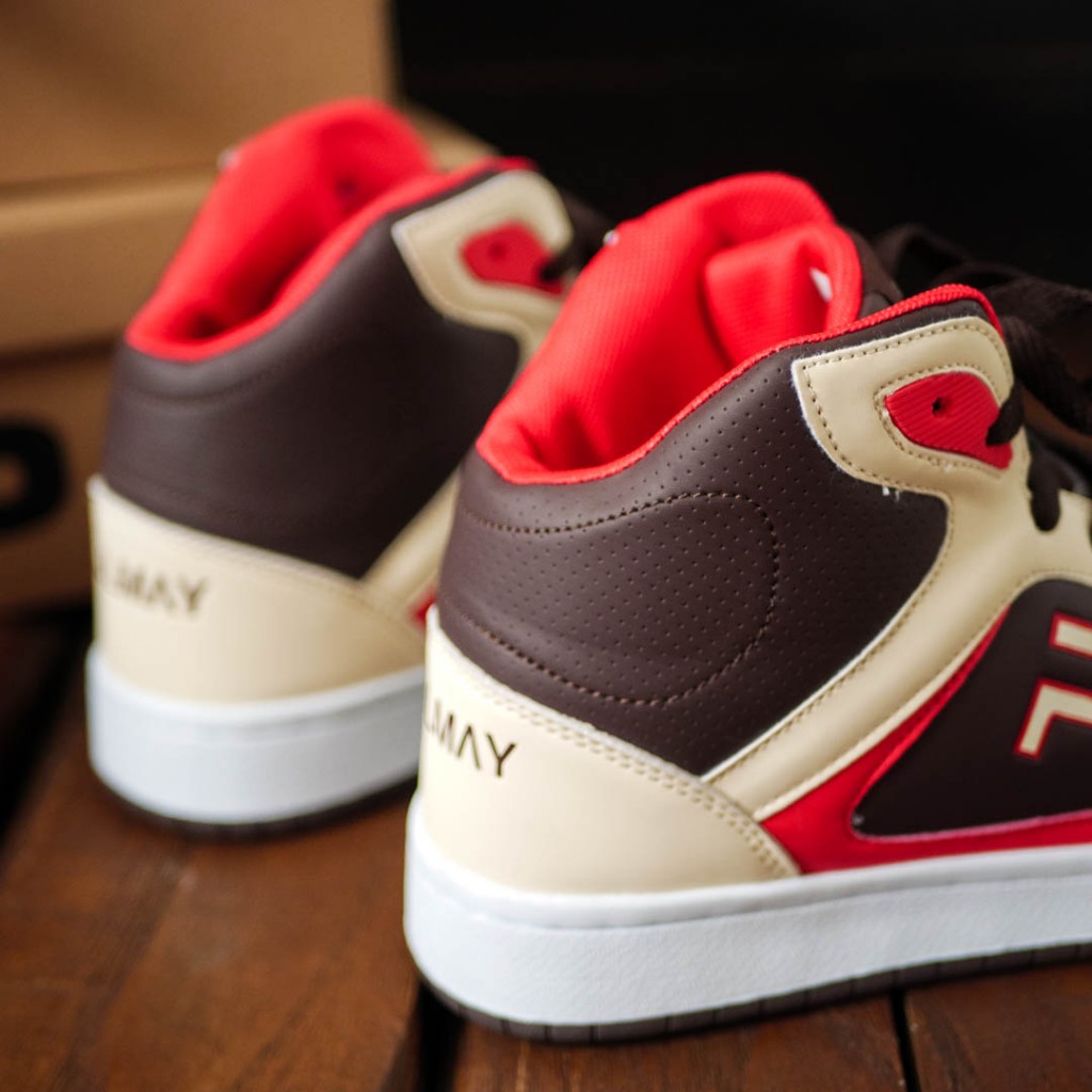 PAULMAY - Sepatu Sneakers Pria Wanita Lisbon High Cream Brown