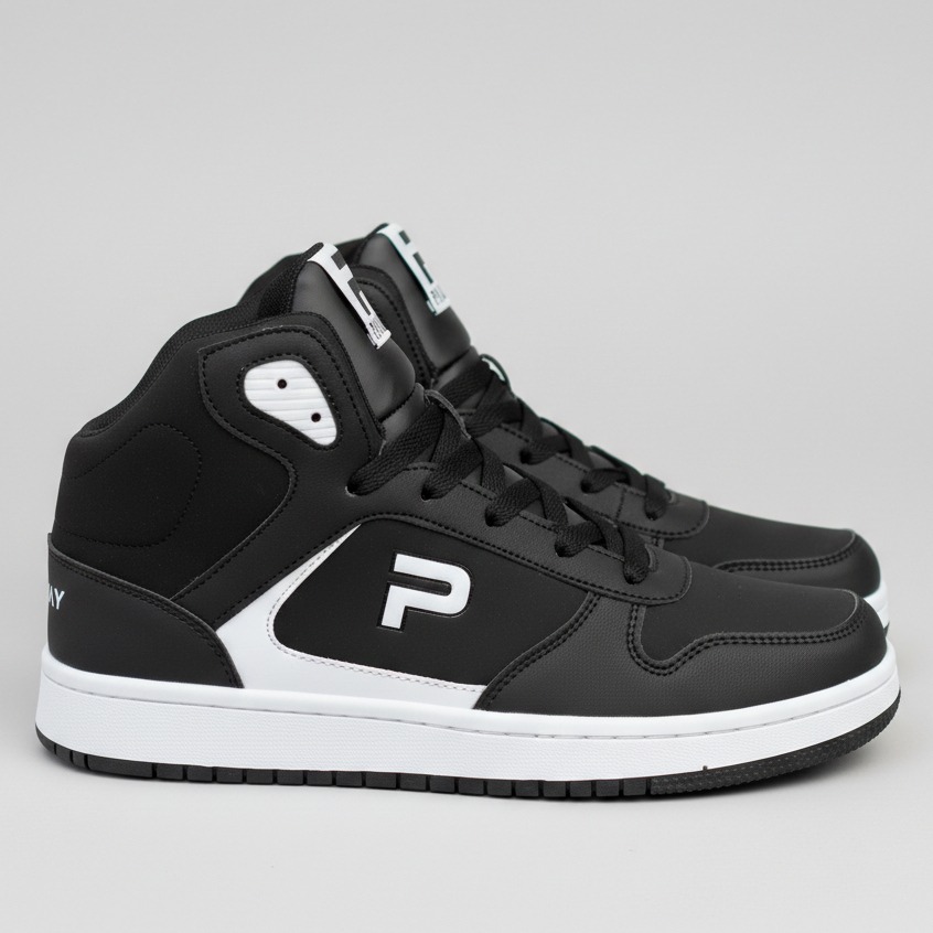 PAULMAY - Sepatu Sneakers Pria Wanita Lisbon High - Black White