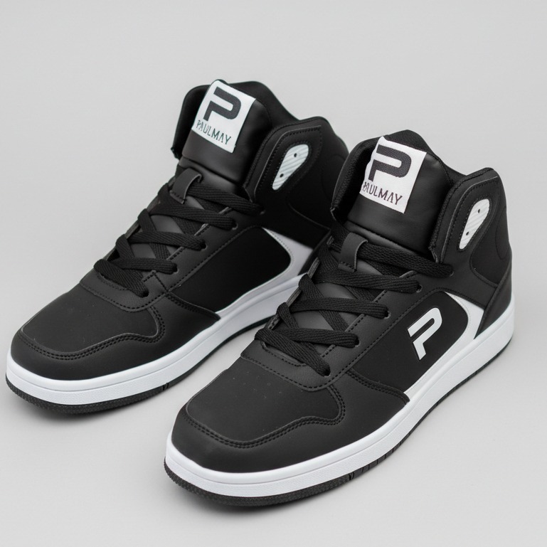 PAULMAY - Sepatu Sneakers Pria Wanita Lisbon High - Black White